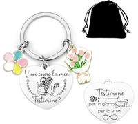 QTZXZX Regalo Testimone Portachiavi Testimone vuoi essere la mia testimone idee regalo per testimone di nozze -Portachiavi Testimone Nozze vuoi essere la mia damigella (1)