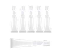 Quacc 6 tubetti vuoti per lucidalabbra, 8 ml, trasparenti, morbidi, mini contenitori per cosmetici ricaricabili, per balsamo labbra fai da te, balsamo, trucco, articoli da toeletta da viaggio