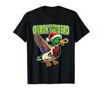 Quack from The Duck Funny Zombie Mallard Xmas Undead Santa Maglietta