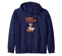 Quack or Treat Funny Goose Geese Duck Halloween Costume Felpa con Cappuccio