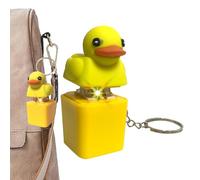 Quacky Duck Fidget Toy - Sensory Clicking Keyboard Button, Audible Quacking Sound Keycaps with Smooth Spring Action, Stress Reliever Desk Gadgets, Ideal for Daily Workplace Travel Bag Charms