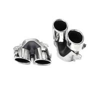 Quad Auto Punta Di Scarico Per Benz A35 C118 CLA35 X247 GLB35 A45S 2020-2023 Refitting Paraurti Posteriore Silenziatore Punte Di Scarico Tubo Ugello(Argento,Exhaust)