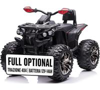 Quad Elettrico 4x4 per Bambini con 4 Potenti Motori Batteria Potenziata 12V - 14