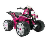 Quad Elettrico Bambini 2 4 Anni The Beast 12V con Batteria Pedale Acceleratore Retromarcia Ruote Larghe Antiscivolo Velocita 6 km h Giocattolo Cavalcabile Sicuro per Bambini | INJUSA
