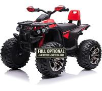 Quad Elettrico Bambini ATV 12V 14Ah 4x4 Rosso 1-4 Anni Sospensioni LED MP3