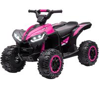 HOMCOM Quad per Bambini Elettrico 12V Ruote con Sospensioni 2 Velocità Rosa