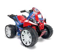 Quad elettrico per bambini 12V blu The Beast Spidey con retromarcia ruote larghe freno automatico licenza Marvel per bambini da 2 a 4 anni comodo stabile e sicuro