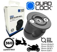 Quad Lock 360 BAR Clamp Smal Moto Specchio Musica Stand Set 10 12 14 16mm