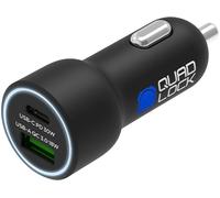 Quad Lock Dual USB-A/USB-C, caricabatterie per auto male