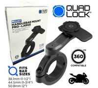 Supporto per Manubrio Moto Pro Largo Nero QUAD LOCK - UN: UN