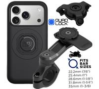 Quad Lock Supporto Telefono Moto MAG Cover Antivibrazioni iPhone 17 Pro Nero