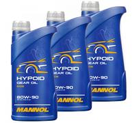 Quad Olio Cambio Manuale MANNOL API GL 4/GL 5 LS 80W-90 3x 1 Liter