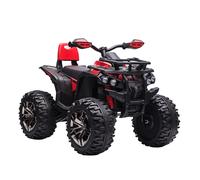 Quad per Bambini Elettrico 12V con Fari e Batteria Ricaricabile, Età 3-5 Anni, 100x65x73cm, Rosso
