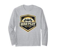 Quad Pilot FPV Drone Racing Vintage Badge Military Gift Maglia a Manica
