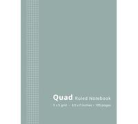 Quad Ruled Notebook: 5 Squares per Inch Graph Paper Composition Notebook (5×5 Grid), 8.5 × 11, 100 Pages, Bound