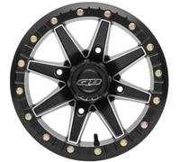 QuadBoss Boss Lock Ruota - 14x7 - Offset 4+3 - 4/156 - Nero Opaco Con Lavorato