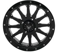 QuadBoss Ruota Wagon - 15x7 - 5+2 - 4/137 - Nero Lucido/Fresato ATV/UTV 15x7