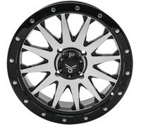QuadBoss Ruota Wagon - 18x7 - 5+2 - 4/137 - Nero Lucido/Fresato ATV/UTV 18x7