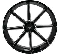 QuadBoss Slicer Ruota - 24x7 - 4+3 - 4/137 - Nero Lucido/Macinato ATV/UTV 608594