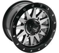 QuadBoss Wagon Wheel - 20x7 - 4+3 - 4/137 - Nero Lucido/Fresato ATV/UTV 608567