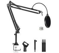 QuadCast - Braccio per microfono, con adattatore e filtro antipop ad alto profilo per HyperX S Quadcast Blue Yeti Shure SM7B Rode Razer Seiren Mini SoloCast Elgato Wave, Fifine