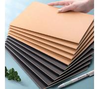 Quaderni A5/B5 in carta kraft/neri, taccuini semplici con cucitura, con linee orizzontali e griglie quadrate, blocchi note in confezione multipla, quaderni da viaggio senza righe, taccuini per schizzi