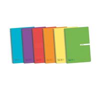 Quaderni A5 ENRI, Enri piccoli, Confezione 3/5 quaderni quadrati, Quaderni A5, Copertina in plastica con griglia 4x4, 80 fogli. Confezione da 5 quaderni da 90 g, colori casuali