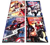 Quaderni Civil War Capitan America 5 pezzi a righe - RIGO A - per la scuola 30% di pagine in più + omaggio portachiave paillettes