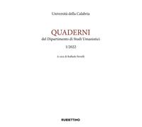 Quaderni del dipartimento di studi umanistici. Ediz. inglese e italiana (2...