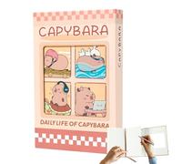Quaderni di cartoni animati per ragazze, quaderno di diario dei cartoni animati - Libro del diario a tema Capibara - Taccuino a tre ante della serie Capybara, elegante diario con scrittura liscia