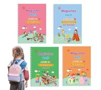 Quaderni di Scrittura con Solco Magico,Quaderni Riutilizzabili con Solchi - Pratica Calligrafia Per Bambini,Per Ufficio Asilo Scuola Materna