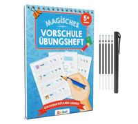 Quaderni magici per esercizi prescolari, a partire dai 5 anni, per ragazzi e ragazze - [quaderno + penna] - Quaderno riutilizzabile per l'apprendimento delle lettere prescolari