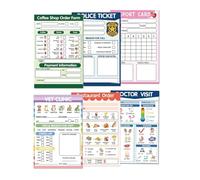 Quaderni Per Giochi Di Finzione Per Bambini - Set Di Quaderni Per Giochi Di Ruolo Da 6 Pezzi Taccuini Divertenti E Creativi | Cartoleria Per Attività Di Gioco Fantasiose Per Ragazzi, Ragazze, Bambini,