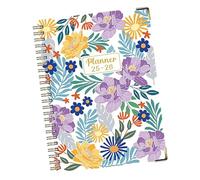 Quaderni per lavoro | Quaderno a | Diario spesso A5 Design floreale Blocco note inglese luglio 2025-giugno 2026 per schizzi Bullet Journaling prendere appunti College Law Work Research