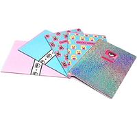 QUADERNI SCUOLA 5 pezzi Chiara Ferragni a quadretti 4 mm Formato A5-21x15cm + penna multicolore profumata + portachiave paillettes