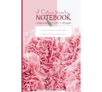 Quaderno a 2 colonne per vocabolario: diario con garofani rosa Design I 2 colonne Layout I sfondo con garofani su tutti i lati I College Ruled I 50 ... I for Grateful Women and Girls I 14 x 21,6 cm