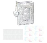 Quaderno a - Ciondolo a forma di cuore a 5 anelli | Cartella a - Adatta per cartelle di quaderni per riunioni e porta biglietti da visita per donne, adolescenti, studenti universitari,