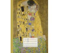 Quaderno a fogli bianchi senza righe o quadretti: Gustav Klimt, Il bacio | Sketchbook con fogli bianchi numerati per disegnare, scrivere, prendere appunti e dipingere | 110 pagine | Formato A4