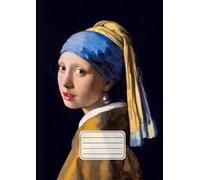 Quaderno a fogli bianchi senza righe o quadretti: Johannes Vermeer, Ragazza col Turbante | Sketchbook con fogli bianchi numerati per disegnare, ... appunti e dipingere | 110 pagine | Formato A4