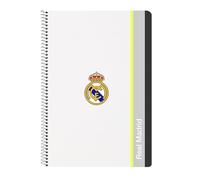 Quaderno a libro Real Madrid 25/26 per appunti e studio - Taccuino Real Madrid 80 fogli con copertina rigida per scuola e istituto
