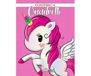 Quaderno a quadretti 5mm unicorno: Appunti & note | Ideale per la seconda elementare e per la terza elementare | 100 pagine a4 con margine | 1/2 mezzo centimetro | Colore rosa