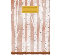Quaderno a quadretti da 5 mm formato A4 con illustrazione Betulle/ 5 mm squared notebook A4 format with Tree cover illustration