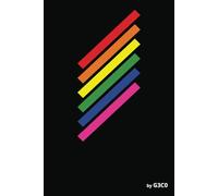 Quaderno a quadretti da cm 0,5 con copertina arcobaleno nera - dimensioni 6x9 - 100 fogli