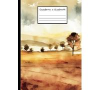 Quaderno a Quadretti: Quaderno A4 grande formato, a quadretti da 5x5 mm - Adatto per scuola, ufficio e tempo libero- Copertina flessibile con un disegno paesaggistico minimalista