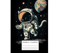 Quaderno a Quadretti: Quaderno A4 grande formato, a quadretti da 5x5 mm - Adatto per scuola, ufficio e tempo libero- Copertina flessibile con un gatto cosmonauta nello spazio