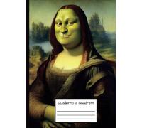 Quaderno a Quadretti: Quaderno A4 grande formato, a quadretti da 5x5 mm - Adatto per scuola, ufficio e tempo libero- Copertina flessibile con Mona Lisa La Gioconda come orco