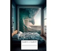 Quaderno a Quadretti: Quaderno A4 grande formato, a quadretti da 5x5 mm - Adatto per scuola, ufficio e tempo libero- Copertina flessibile con una stanza allagata da un'onda