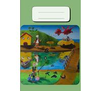Quaderno a quadretti: Quaderno artistico a quadretti da 5 mm, pagina 15,2x22,9 cm, con personaggi delle favole in copertina