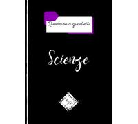 Quaderno a quadretti Scienze: Formato A4|per quarta e quinta elementare, per medie e superiori |senza margini |100 pagine |copertina nera, lucida con nome della materia.