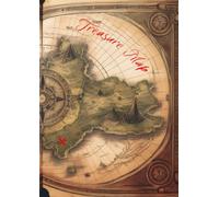 Quaderno a quadretti Treasure Map: Formato A4, quadretti 5mm per scuola, università e ufficio